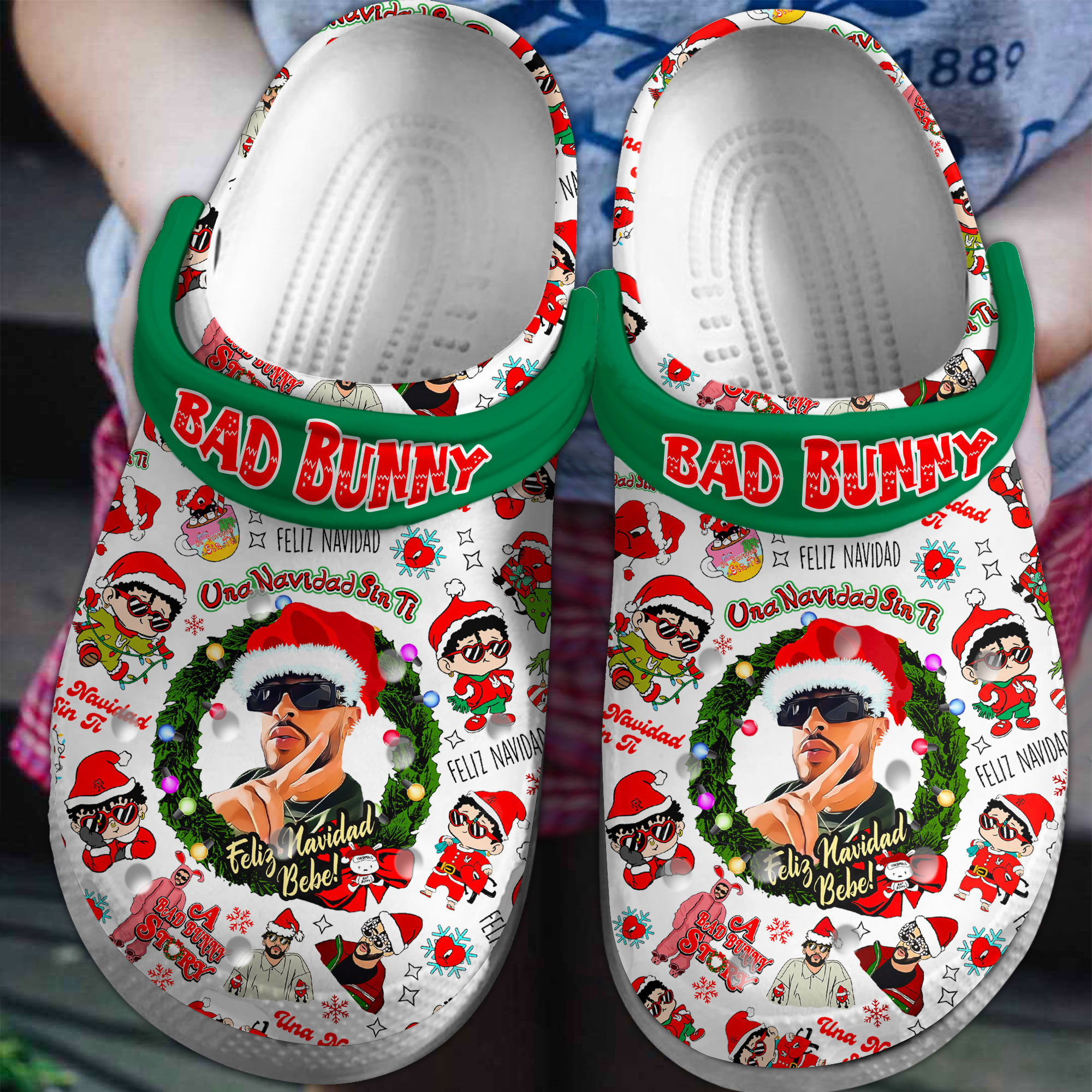 Bad Bunny Music Crocs Crocband Clogs Shoes Comfortable For Men Women and Kids 4