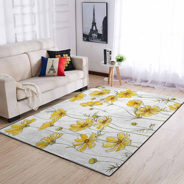 The 20 Rug Yellow Cosmos Flowers Rug – Myclothywave Shop