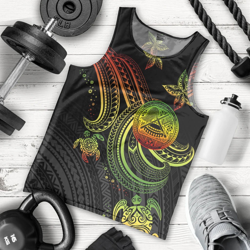 American Samoa Custom Personalised Men’s Tank Top- Reggae Turtle – BN26