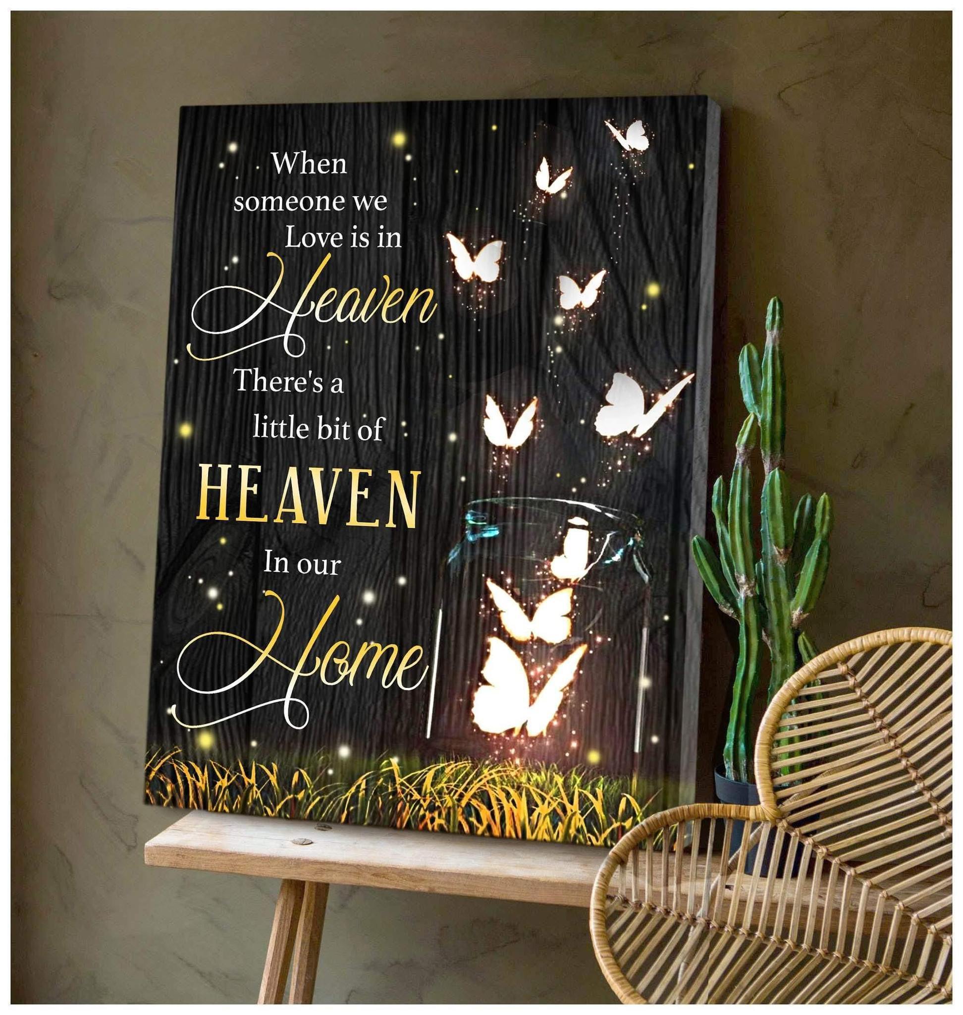 When Someone We Love Is In Heaven – Best Gift Idea For Couple, Gift For Home Decor, Gift For Family – Horizontal Canvas Matte Canvas Wall Art