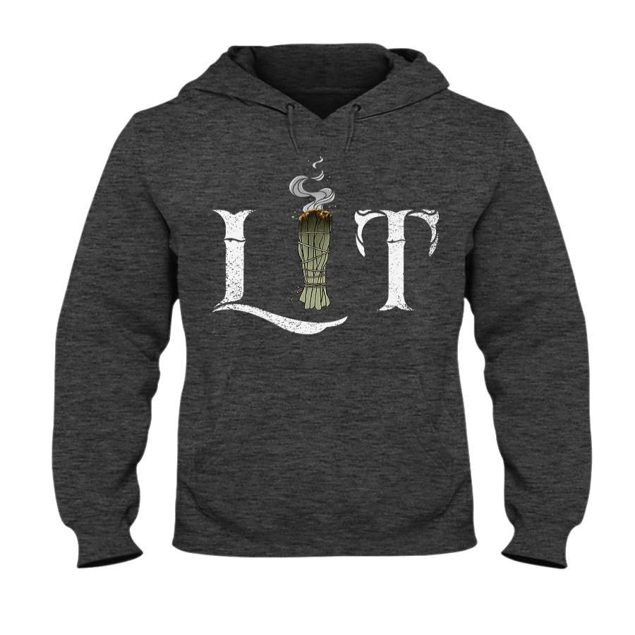 Womens Lit Funny Burning Sage Smudge Stick Witch Halloween Gift Sweatshirt & Hoodie