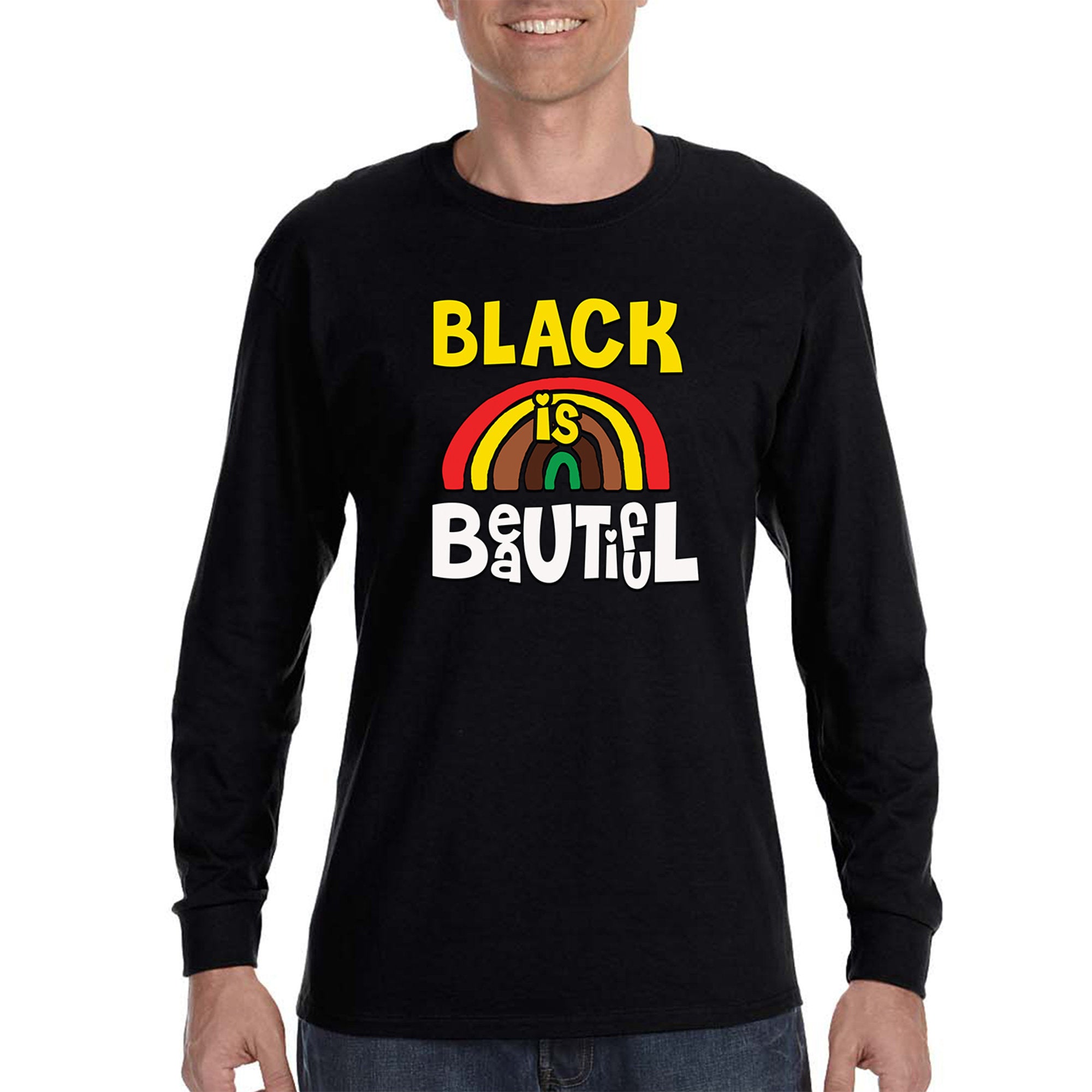 Xtrafly Apparel Men’S Black Is Beautiful Blm Lives Matter Africa African American Pride Girl Magic Afro Queen Long Sleeve T-Shirt