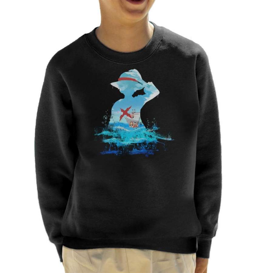 One Piece Luffy Seascape Kid’s Sweatshirt