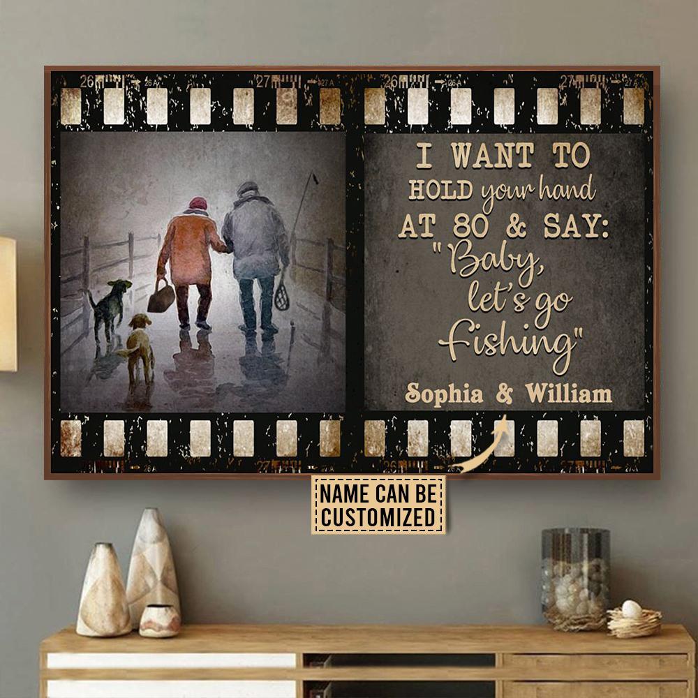 Aeticon Gifts Personalized Fishing I Want To Canvas Mom Dad Gift Home Decor