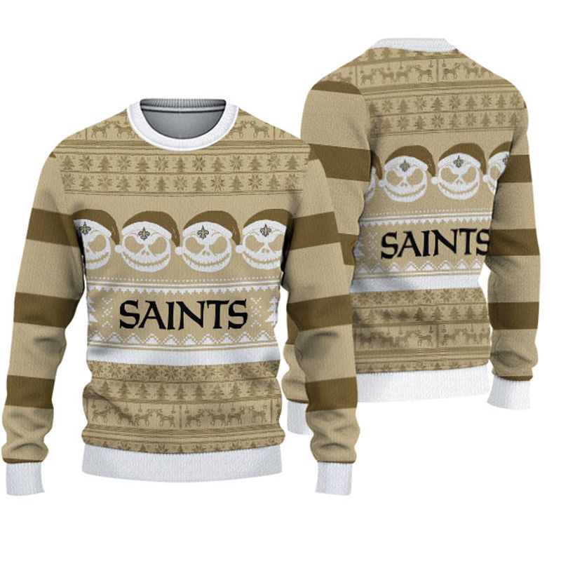 New Orleans Saints Crewneck Sweatshirt Jack Skellington