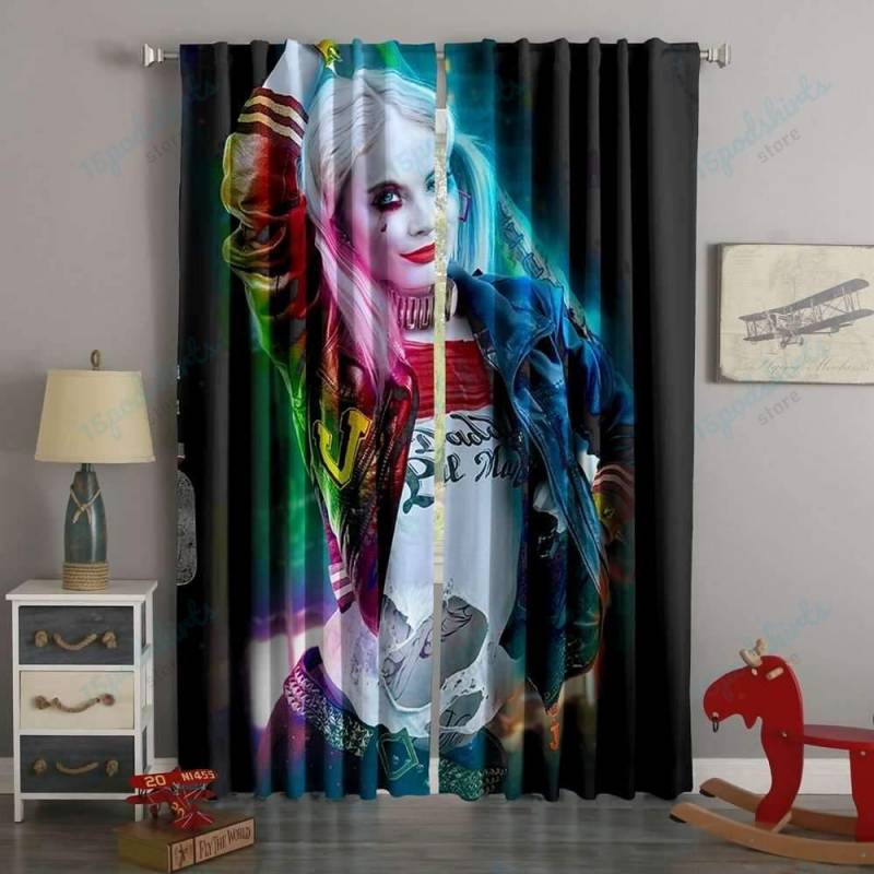 3D Printed Harley Quinn Custom Living Room Curtains