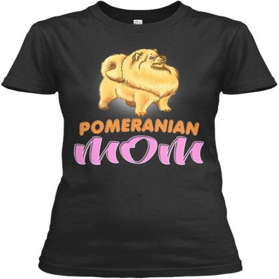 Pomeranian Spitz Pom Mom Gildan Women’s Tee T-Shirt