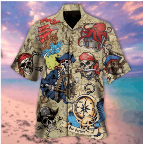 Skull Pirate Hawaii Shirt For Men Women Adult Ha75005