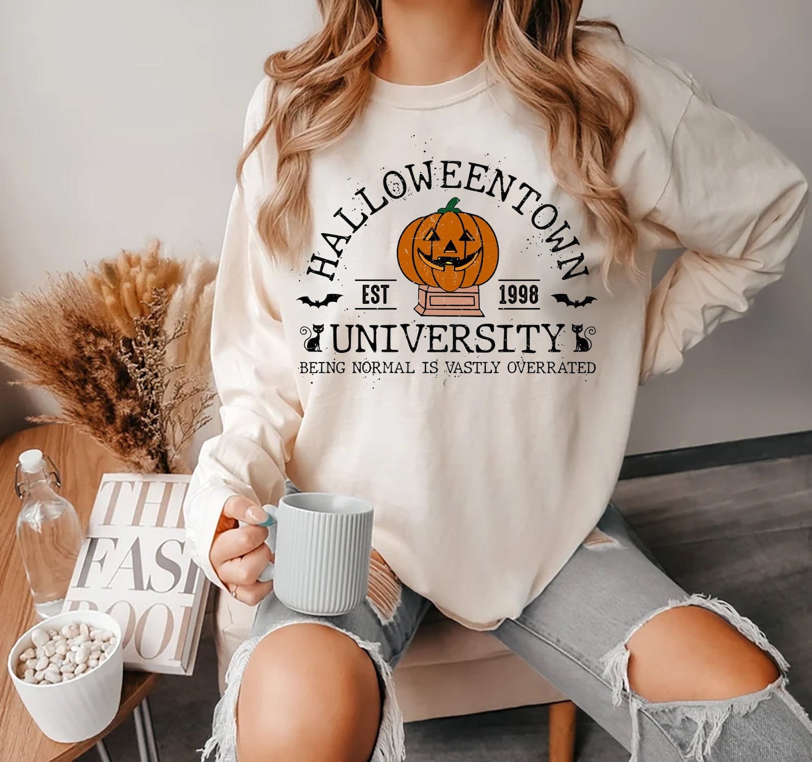 Halloweentown Est 1998 2D Crewneck Sweatshirt All Over Print Sweatshirt For Women Sweatshirt For Men