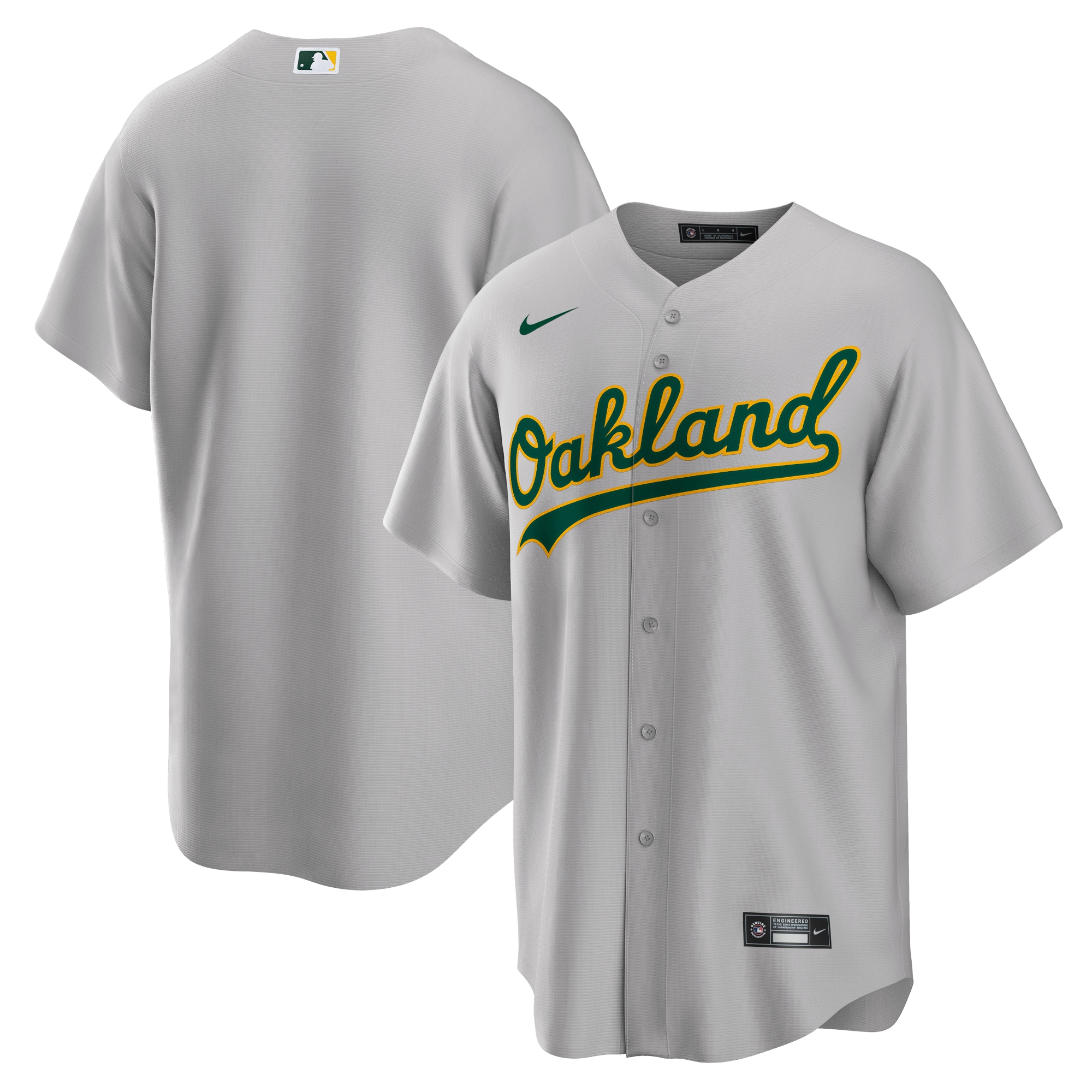 Oakland Athletics Road Replica Team Jersey – Gray