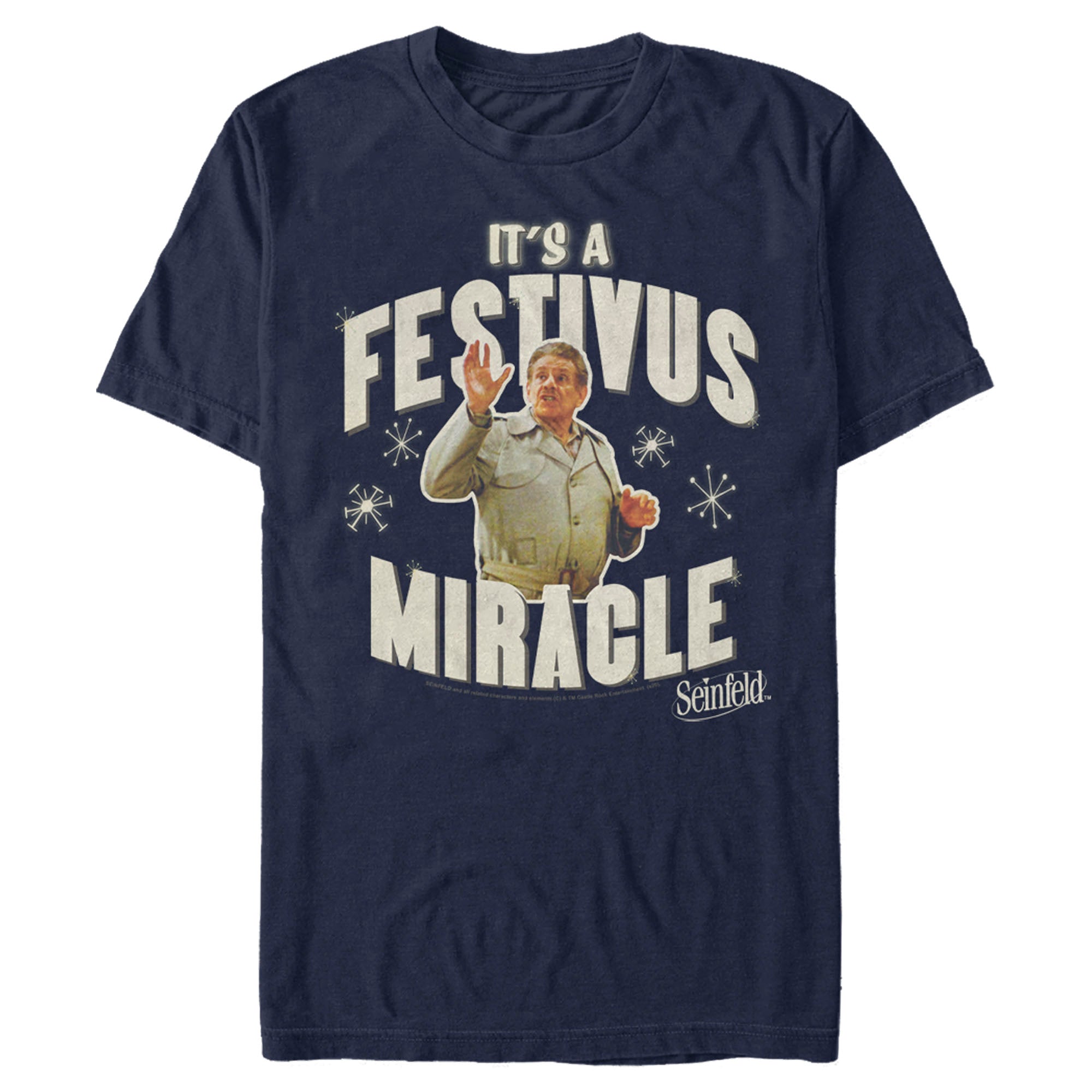 Seinfeld Men’S Frank Costanza It’S A Festivus Miracle Snow  T-Shirt