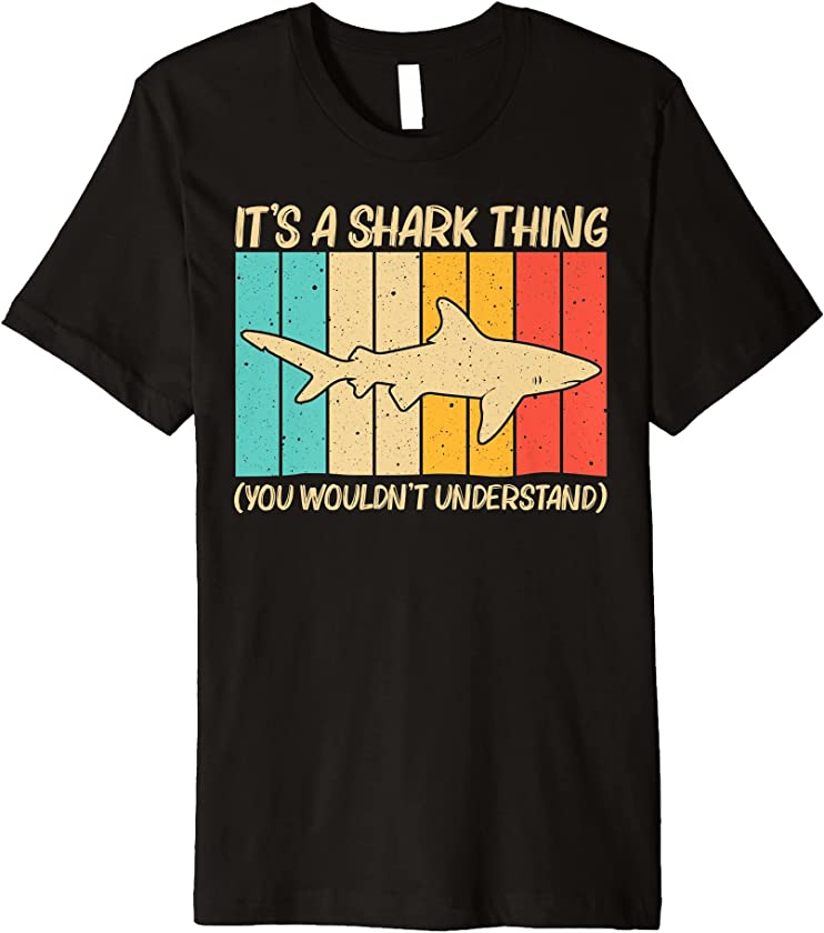 Cool Shark Design For Men Women Shark Ocean Animal Lovers Premium T-Shirt