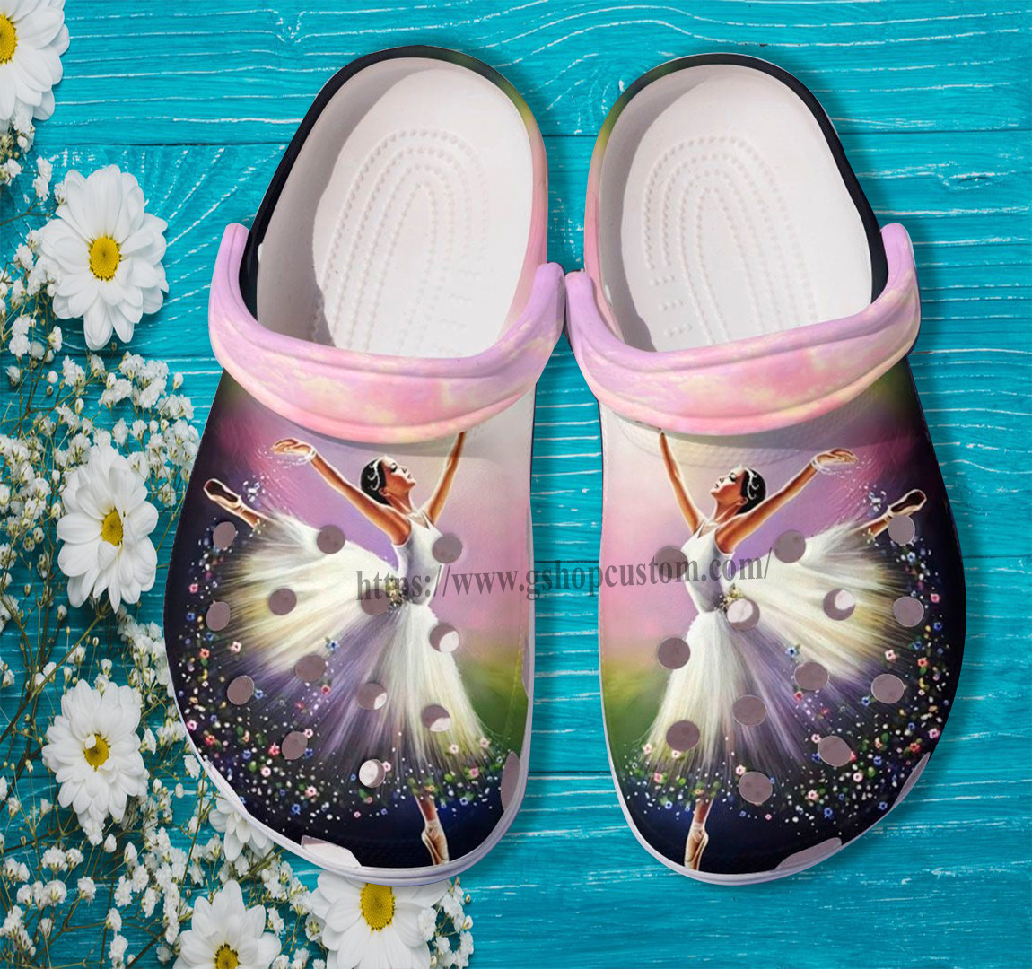 Ballet Black Queen clogs Shoes Gift Daughter Girl- Ballet Girl Shoes clog Clogs Birthday Gift- Cr-Ne0208