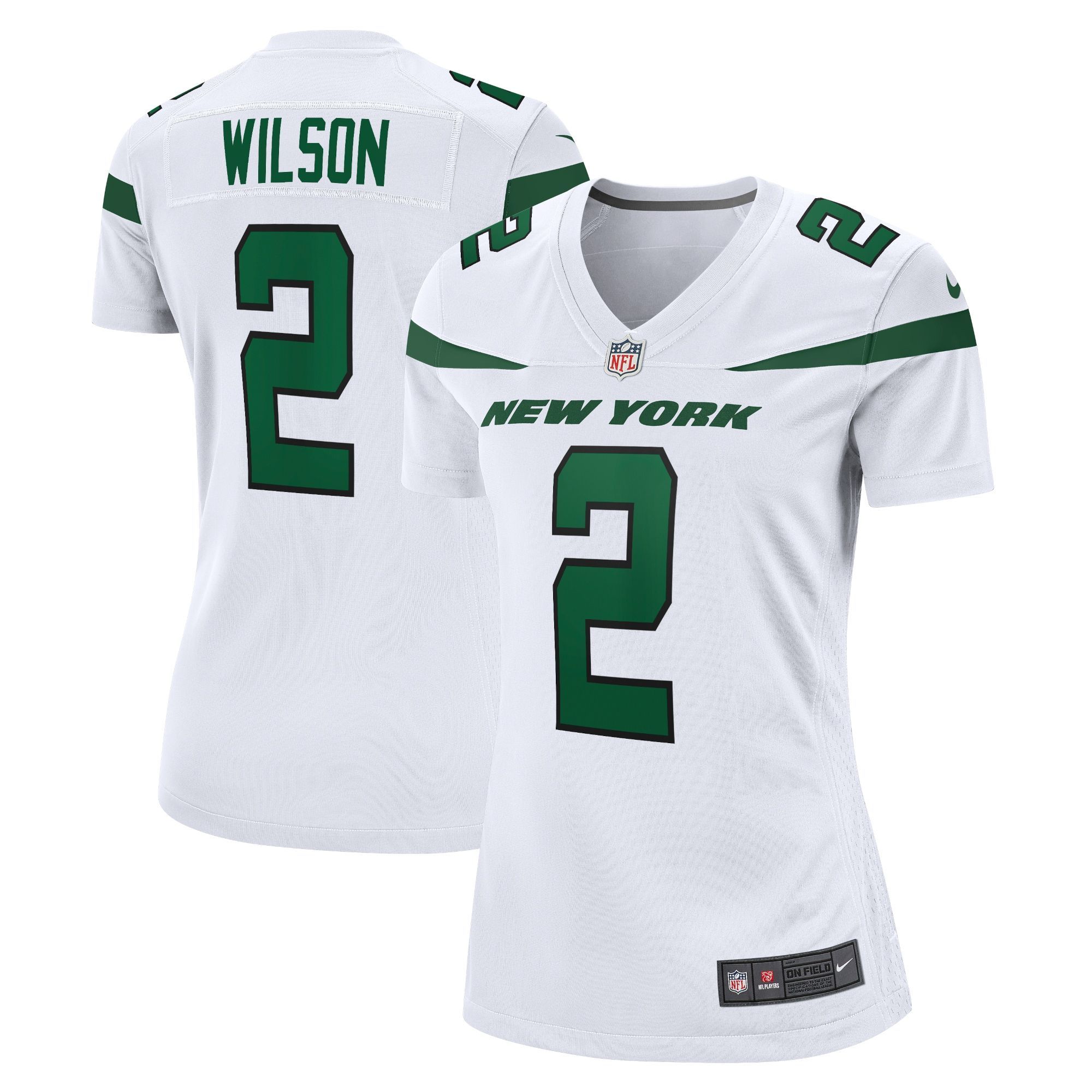 Womens New York Jets Zach Wilson White 2021 NFL Draft First Round Pick Game Jersey Gift For New York Jets Fans