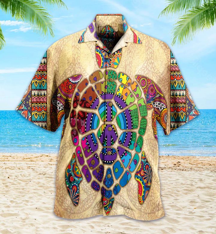 Colorful Turtle Abstract Pattern Hawaii Shirt Ha42904