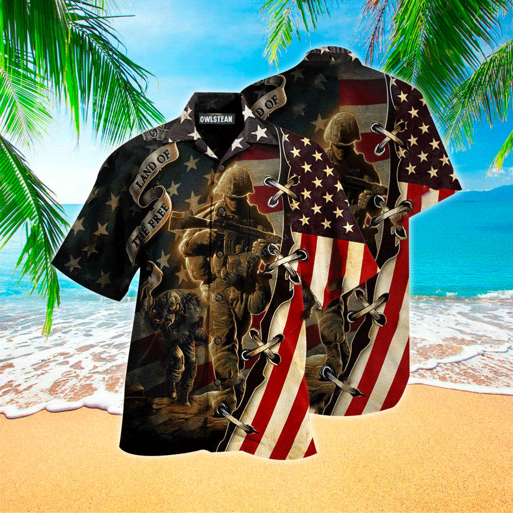 Land Of The Free Veterans Hawaii Shirt Aloha Ha99833