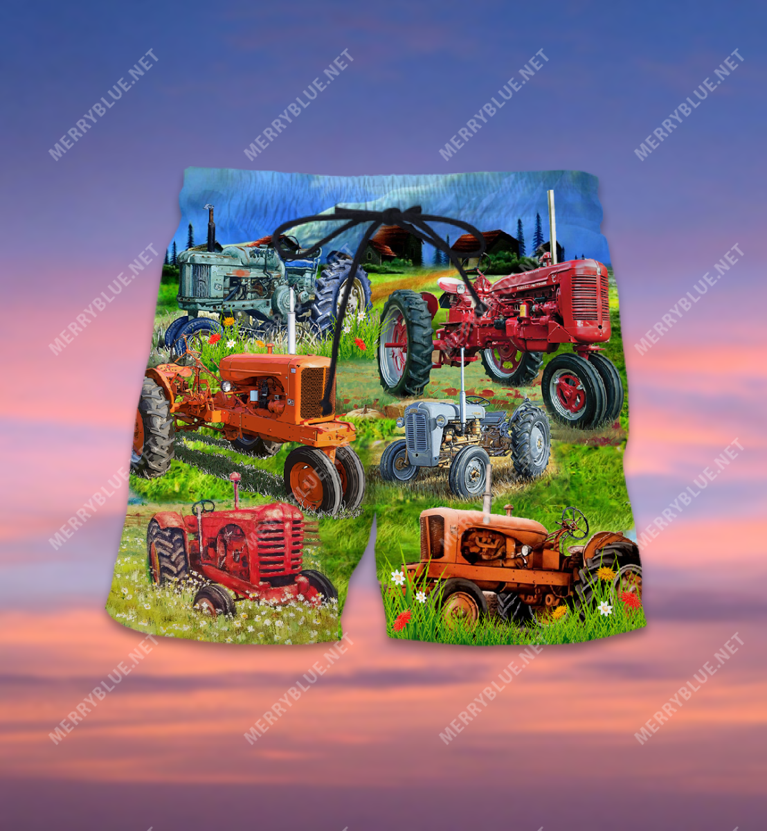 Real Men Drive Tractors Unisex Hawaii Shorts Ha70910