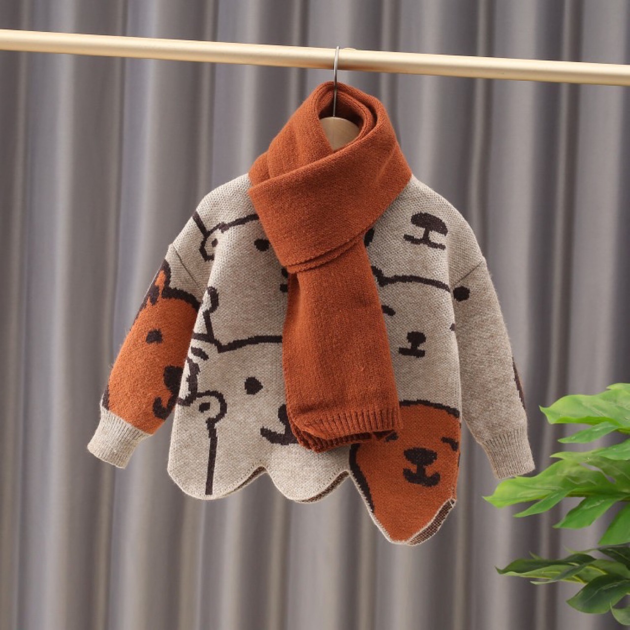 Autumn Kids Knitted Print Panda Sweater For Girls Irregular O Neck Christmas Sweater Toddler Baby Pullover Sweaters Coat 6 8 12 alx