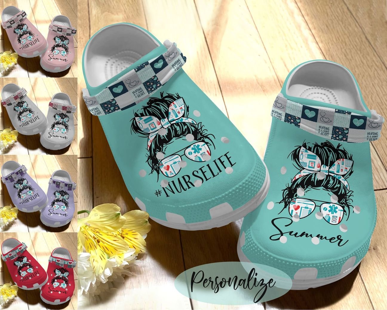 Nurse Personalize Clog, Custom Name, Text, Fashion Style For Women, Men, Kid, Print 3D Nurse Life Personalized