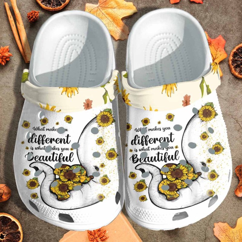 Sunflower Elephant Mother Autism Awareness Shoes Gift Mothers Day – Elephant Mom Daughter Be Kind Custom Shoes Gift For Men Women