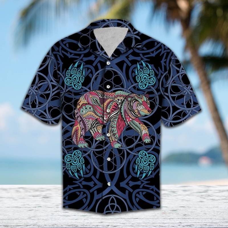 Bear Blue Mandala H207044 – Hawaiian Shirt