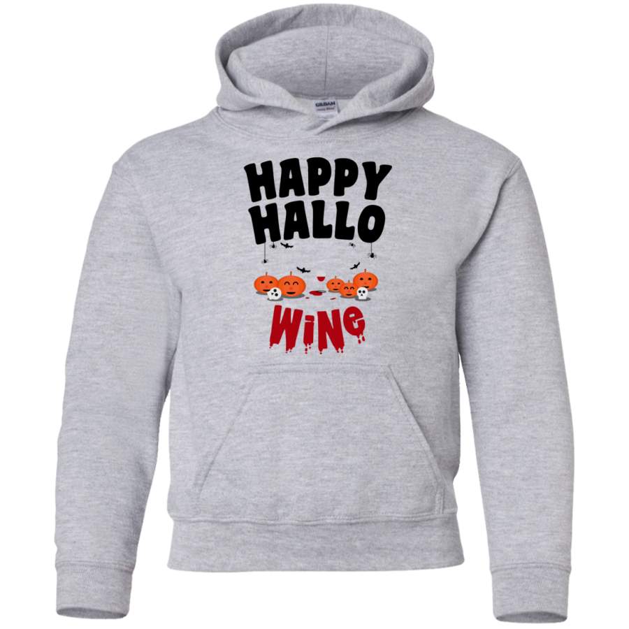 Happy hallo-wine, halloween  Youth Pullover Hoodie