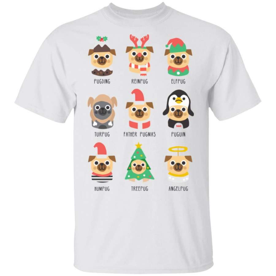 Christmas Pug Pugding Reinpug Elfpug Turpug Father Pugmas Sweatshirt