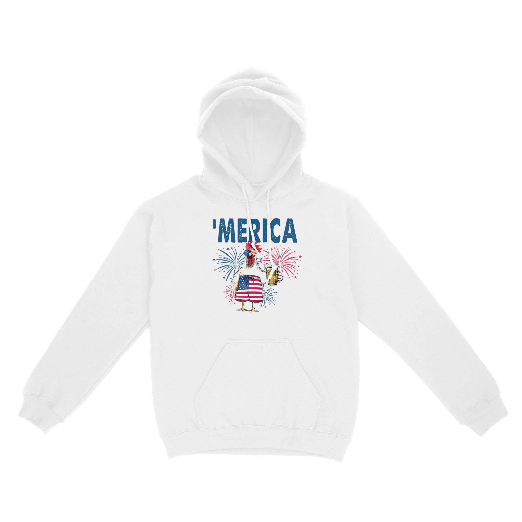 Funny Chicken Beer ‘Merica Freedom Independence Day – Standard Hoodie