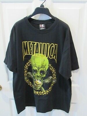 Vtg Metallica T-shirt Black Pushead  Adult  Metal Giant No Leaf Clover 8487