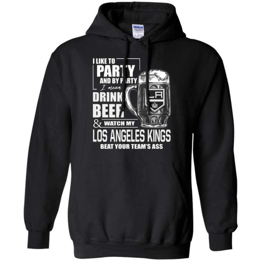 AGR I Like To Drink Beer & Watch My Los Angeles Kings Ice Hockey Hoodie