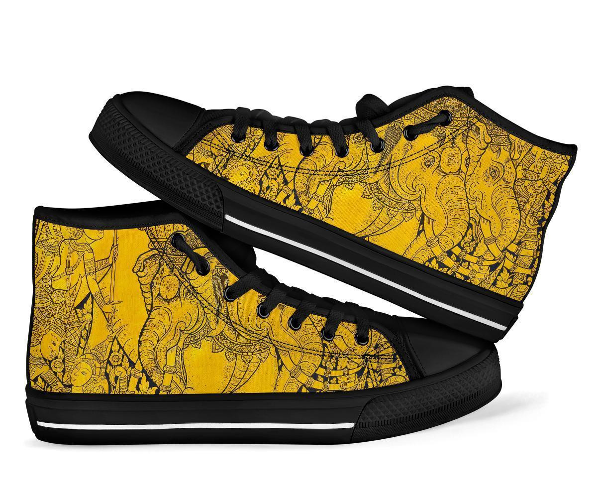 Thai Golden Elephant High Top Shoes