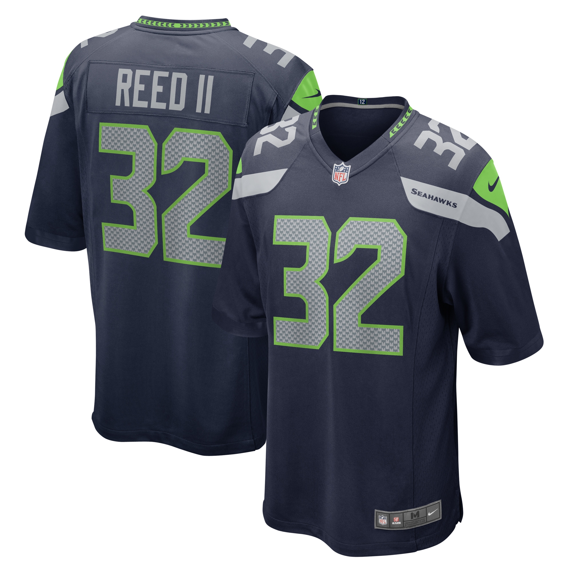 Jerrick Reed II Seattle Seahawks Game Jersey – College Navy