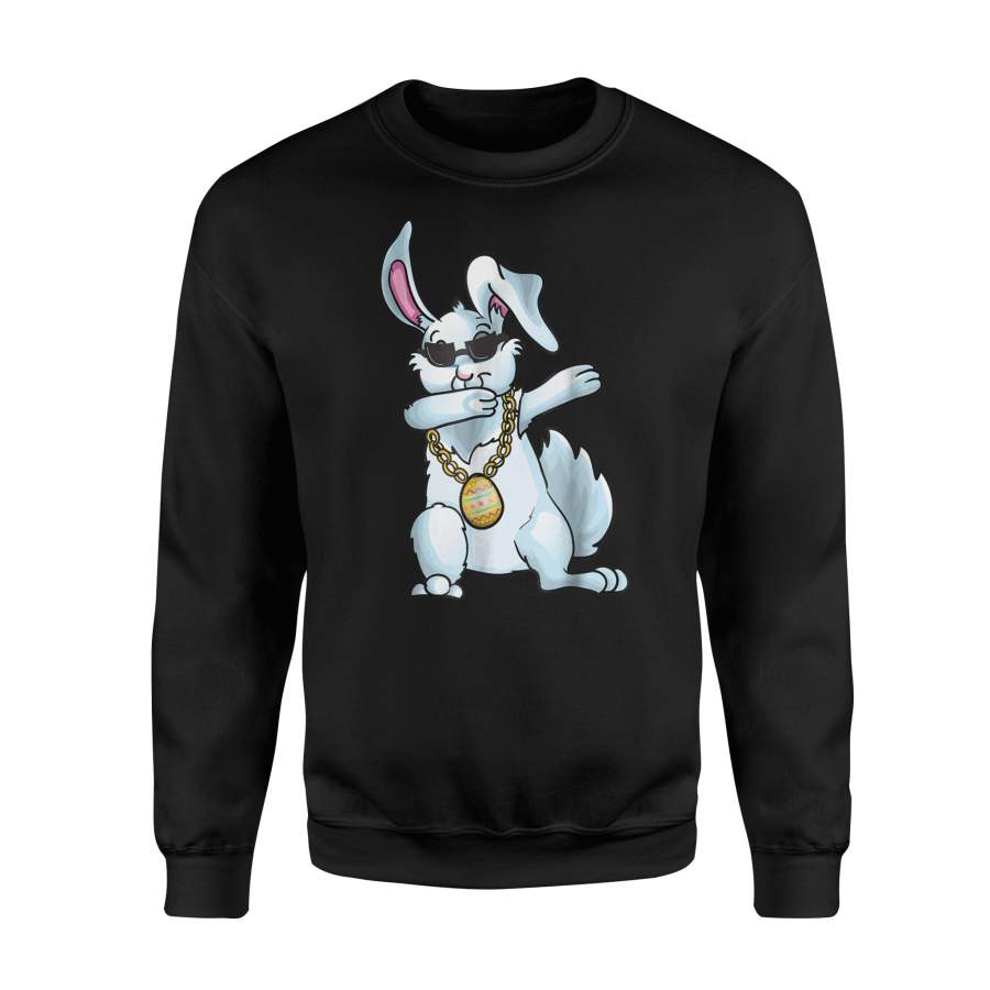 Cool Hip Hop Dabbing Bunny Fun Easter For Girls Boys Sweatshirt