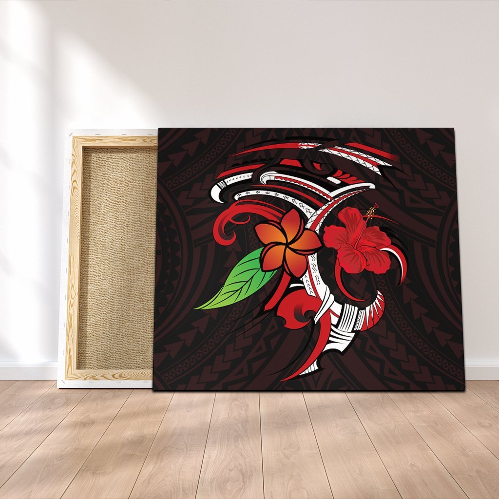 Hawaiian Hibiscus And Plumeria Flower Polynesian Canvas – AH – J4C