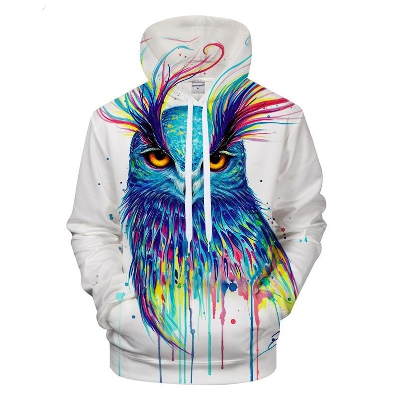 Colorful Owl Hoodie