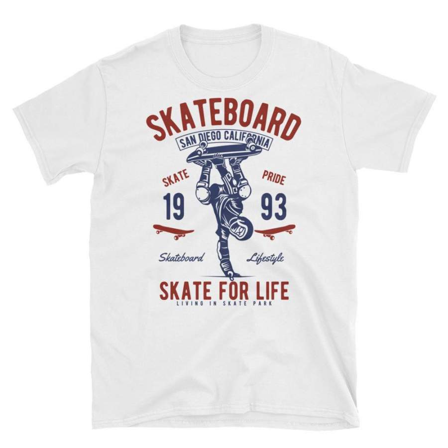 Skateboard Skate For Life Vintage Poster T-Shirt