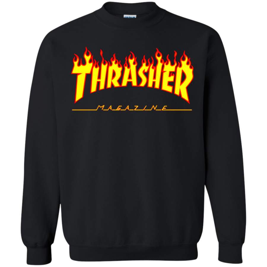 AGR Thrasher Magazine – Awesome Flaming Skater Design Men’s Sweatshirt