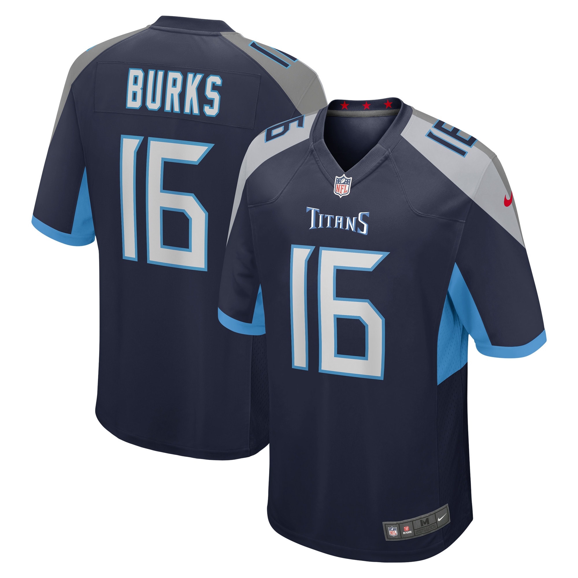 Treylon Burks Tennessee Titans 2022 NFL Draft First Round Pick Game Jersey – Navy