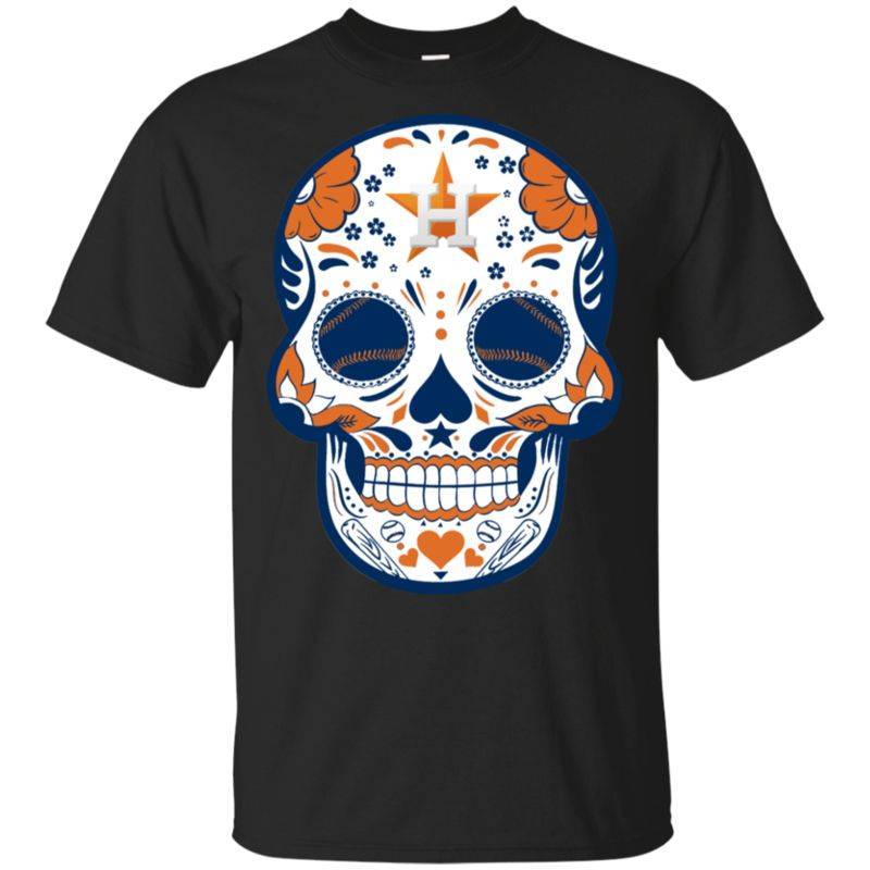 Houston Astros Sugar Skull Baseball Team Shirt Fan Gift Idea Lt02