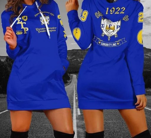 Sigma Gamma Rho 1922 Sgr Emblem Ee-Yip! Hoodie Dress