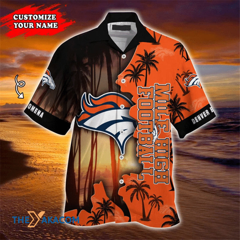 Denver Broncos Nfl Team Gift For Fan Personalized Custom Name Short Sleeve Hawaii Shirt Ha45944