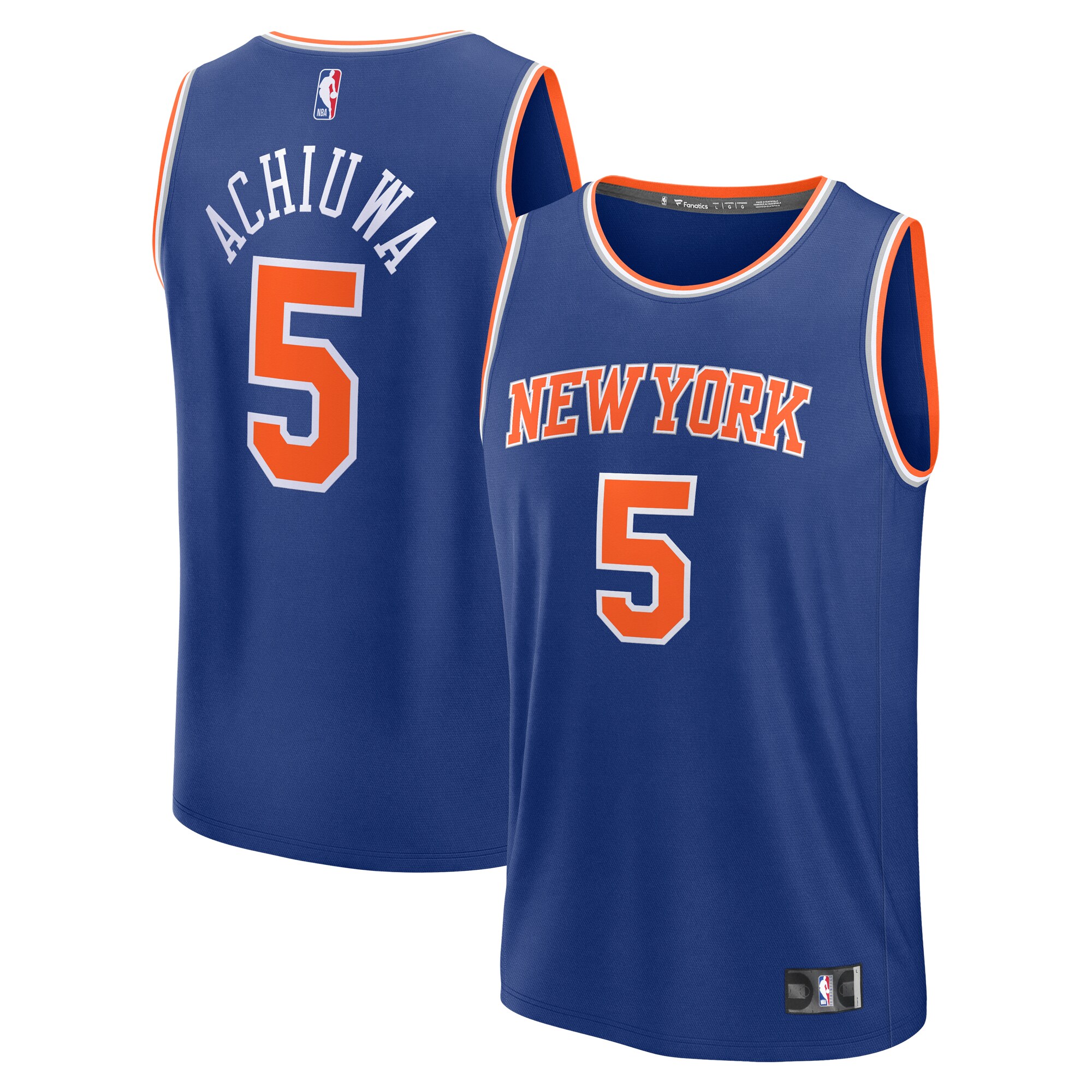 Precious Achiuwa New York Knicks Branded Fast Break Player Jersey – Icon Edition – Royal