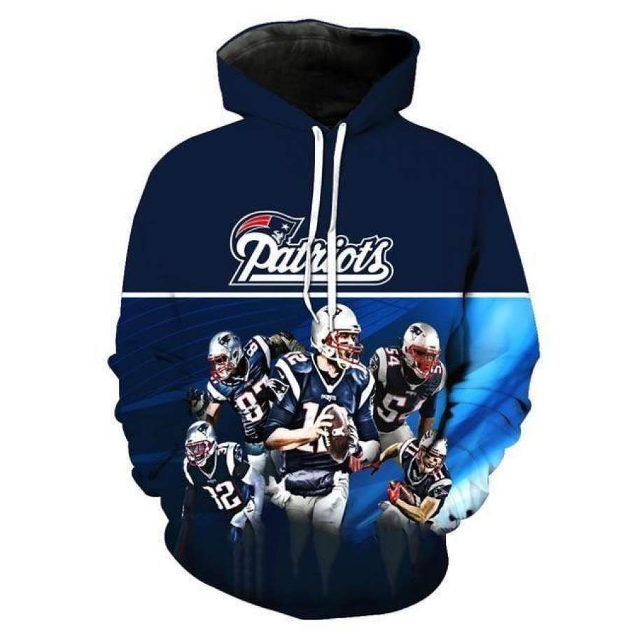 New England Patriots Hoodie 3D Style761 All Over Printed