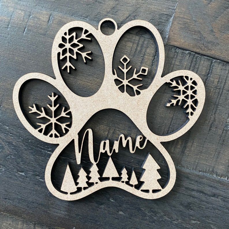 Personalized Cat Ornament! Your Cat’S Name On A Custom Kitten Paw Or Christmas Ornament – Laser Cut The Perfect Gift For Cat Lovers