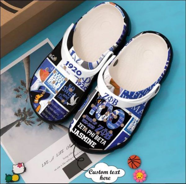 Personalized Zeta Phi Beta Finer Woman 1920 103 Gift For Lover Rubber 3D clogband Clog