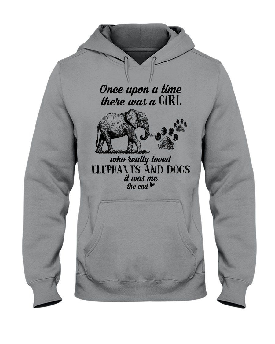 A Girl Who Really Loved Elephants And Dogs Hoodie