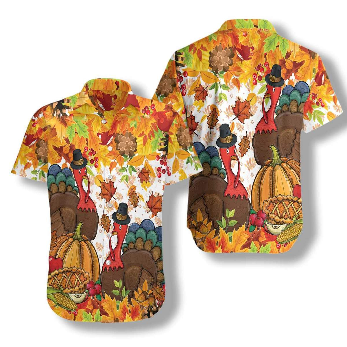 Colorful Festive Thanksgiving Hawaii Shirt Unisex Adult Ha48890