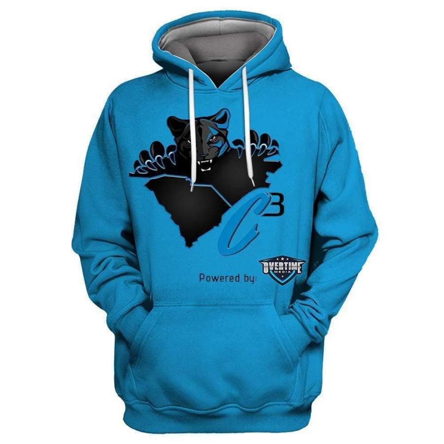 3D Carolina Panthers Printed Hooded Pocket Pullover Sweater 337 style