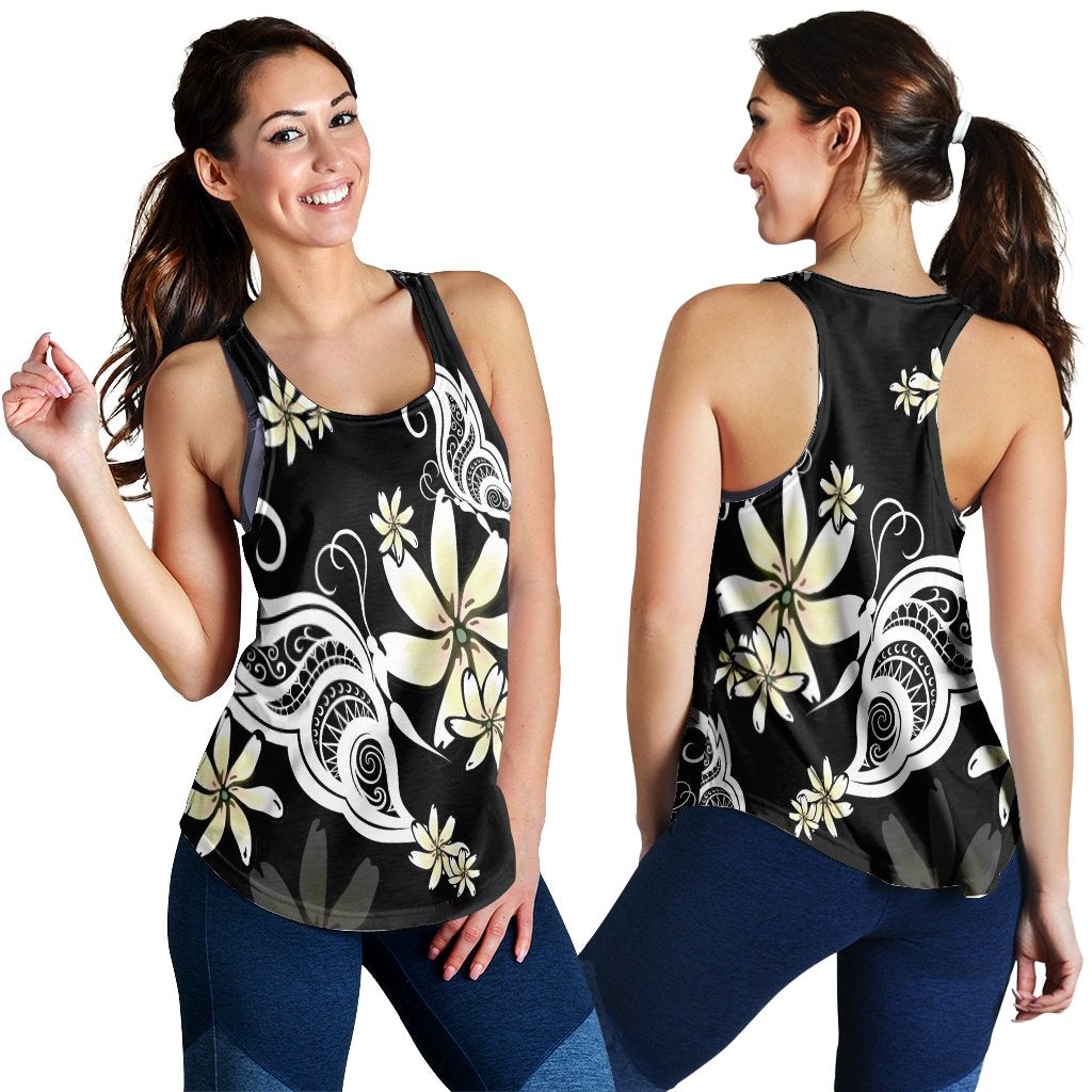 Hawaii Butterfly Plumeria Polynesian Racerback Tank Ah Ha71852