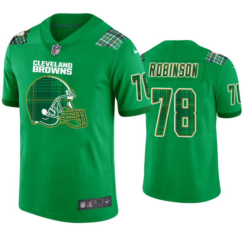 Cleveland Browns #78 Greg Robinson Jersey St. Patricks Day Green – Mens